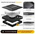 thumbnail image 3 of Luces solares para postes Icerona, paquete de 12, 4x4, impermeables, 3 of 6