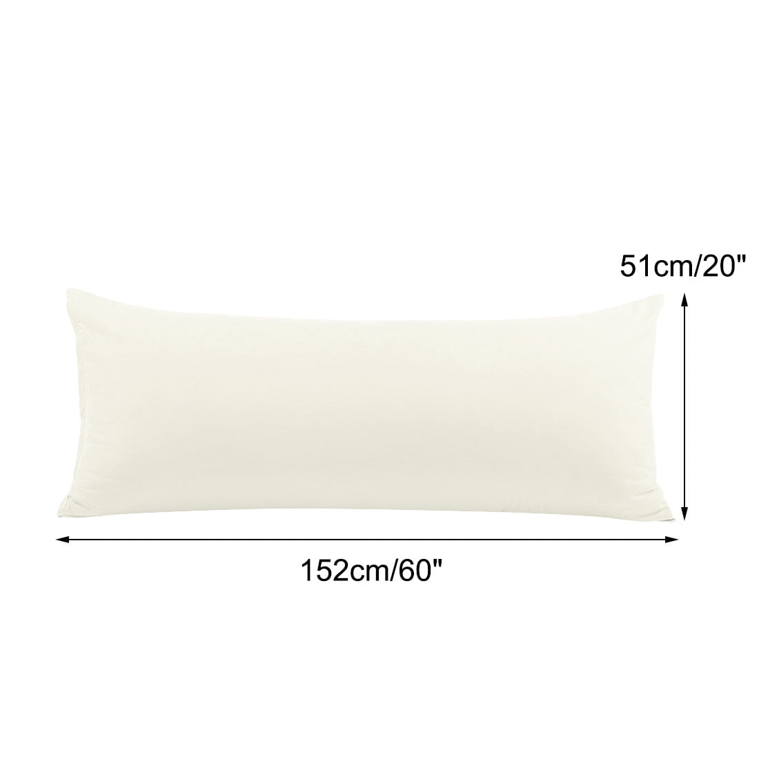 Unique Bargains 2 Packs Brushed Microfiber Body Pillowcase Beige 20" x 60"