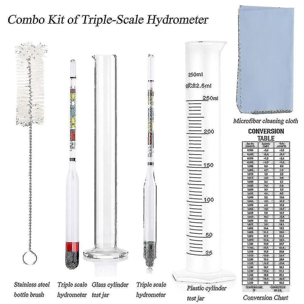Lumi Zenva Vinomètre En Verre 0-25%, Alcoomètre De Précision Pour Vin