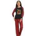 thumbnail image 2 of Penkiiy Pyjamas de Noël pour Famille, Ensemble de Pyjamas Assortis, Carreaux Rouges Renne Vacances Xmas Pyjamas pour Femmes Hommes Enfants Rouge TG, 2 of 5