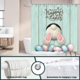 thumbnail image 3 of Easter Shower Curtain, Eggs GnomeCute Cartoon Dwarf Pink Bath Curtains with 12 Hooks, Home Decor Waterproof Polyester Fabric Shower Curtain Set for Bathroom 72 x 72 Inch, 3 of 6