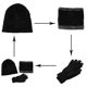 thumbnail image 5 of Muyoka Gorro de punto de invierno, conjunto de guantes para calentar el cuello, 3 en 1, gorro interior de forro polar, gorro para el cuello, bufanda, guantes con pantalla táctil, conjunto de guantes t Muyoka Hogar, 5 of 6