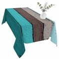 thumbnail image 2 of Aqua Grey Table Cloth Waterproof Tablecloths, Vintage Stripe Farmhouse Wood Grain Ombre Tablecloth Dining Table Cover for Kitchen Party Tabletop Outdoor, Rectangle Tablecloth 54x108 Inch, 2 of 9