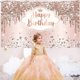 thumbnail image 3 of Rose Gold Happy Birthday Banner - 182.88 x 111.76 cm | Ladies Pink Happy Birthday Background | Girls Pink Happy Birthday Princess Banner, 3 of 4