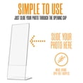 thumbnail image 5 of Photo Booth Nook | 2x6 Slanted Photo Booth Frames (200 Count) | Crystal Clear Acrylic Photo Booth Picture Frame with White Inserts | Bulk, 5 of 5