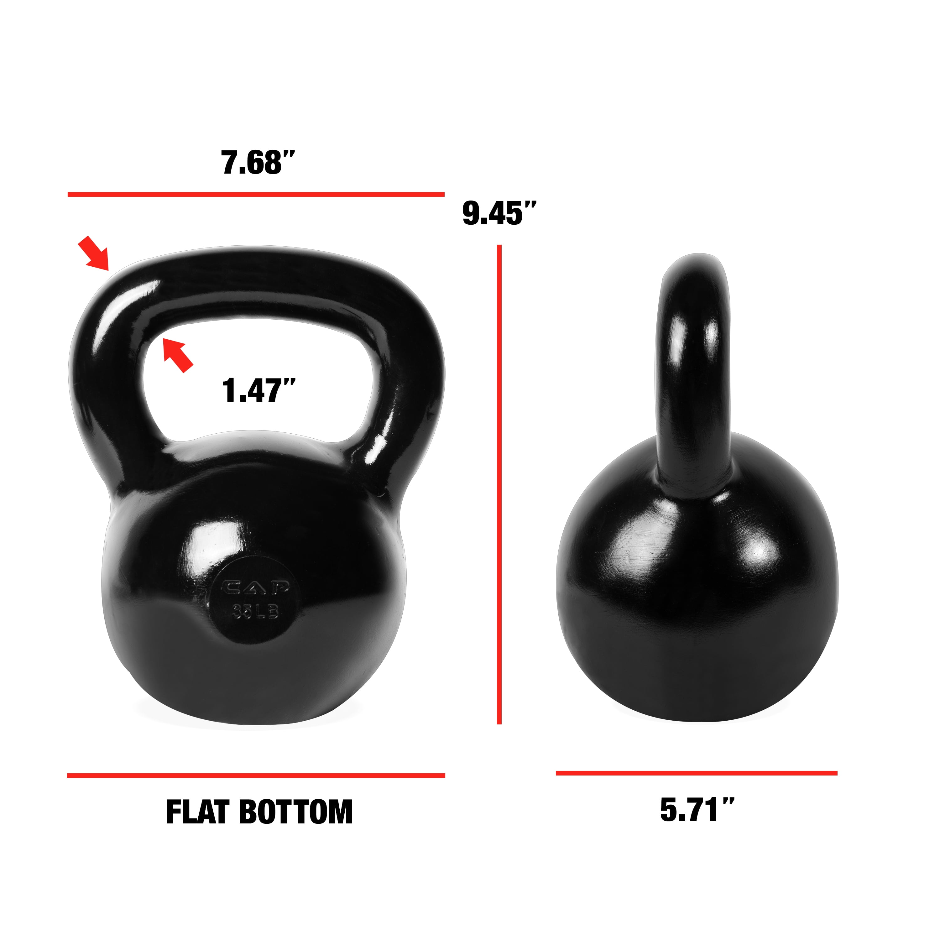 Cap barbell enamel coated cast iron kettlebell hot sale