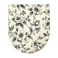 thumbnail image 6 of ZIATUBLES Toilet Bowl Lid Cover Stretchable Toilet Lid Cover Washable Soft Toilet Seat Lid Cover Fit Round Oval Elongated Lids for Bath Decor Accessories, Flower Beige, 6 of 6