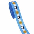 thumbnail image 2 of Cififendec Soccer Themed Grosgrain Ribbon, 180", Country Flag Print Ribbon for Soccer Fans Gift Wrapping, Party Decor and DIY Crafts(Sky Blue), 2 of 5
