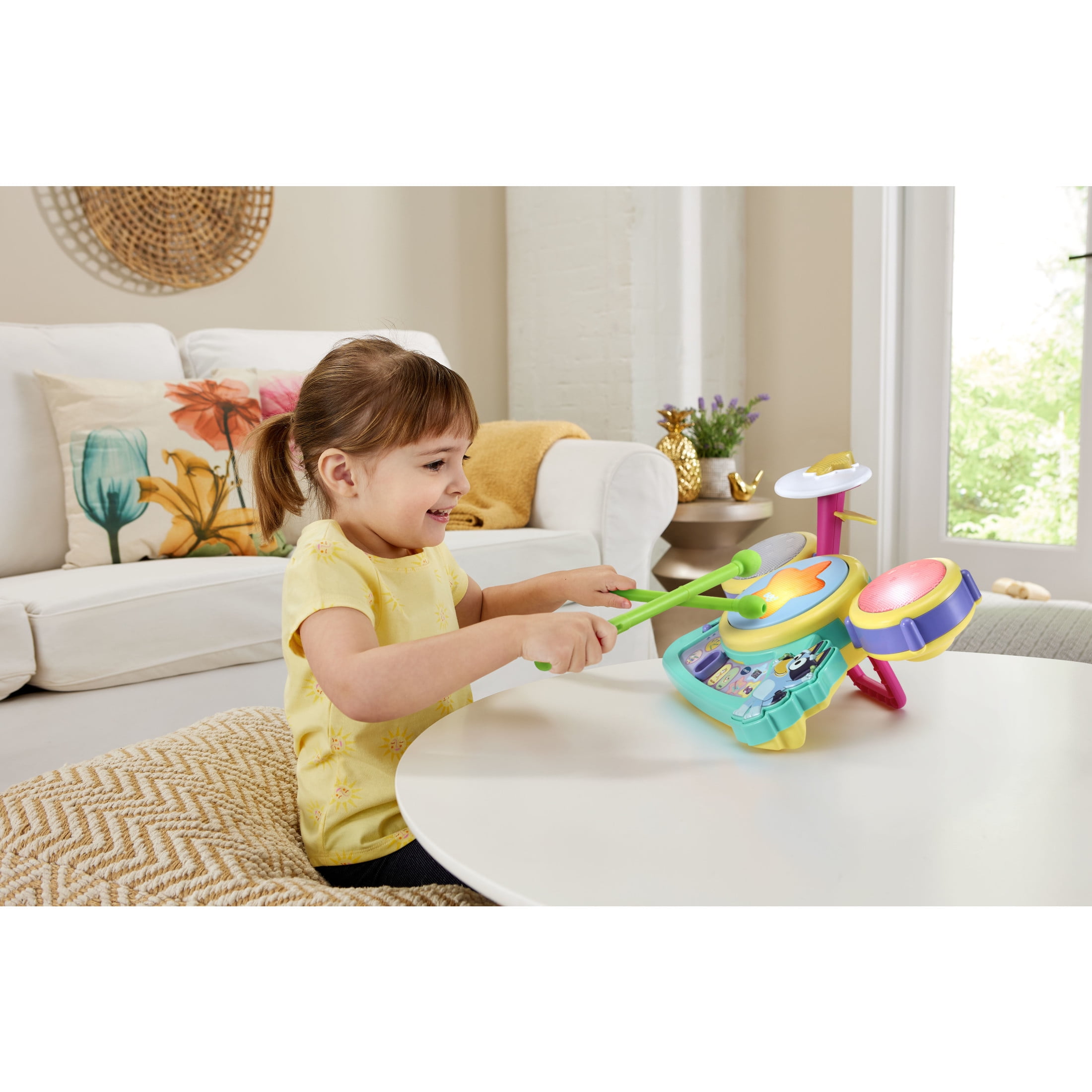VTech Bluey Hooray Drum Set with Accessories, Baby and Toddler Toys