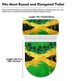 thumbnail image 7 of COEQINE Toilet Lid Cover and Toilet Tank Cover Elastic Bottom Easy Installation Stretchable with a 2-Piece Toilet Cover Set, Jamaican Flag Coconut Palm Tree, 7 of 7