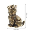thumbnail image 6 of OULII Cat Backpack Pendants Brass Cat Figurine Keychain for Personal Accessory 1Pack, 6 of 7