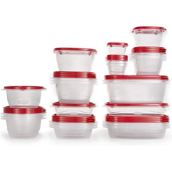 TakeAlongs Food Storage Containers, Set of 26, Red