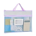 thumbnail image 4 of FeiFu Large Zipper Pouch with Handle Pocket Waterproof File Bag, A4 Foldable Document Storage Bag for Office Carrying Paper Files Books Filing Folder Travel Purple, 4 of 5