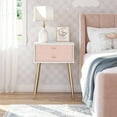 thumbnail image 2 of Valentina 1 Drawer Nightstand, White and Pink, 2 of 9