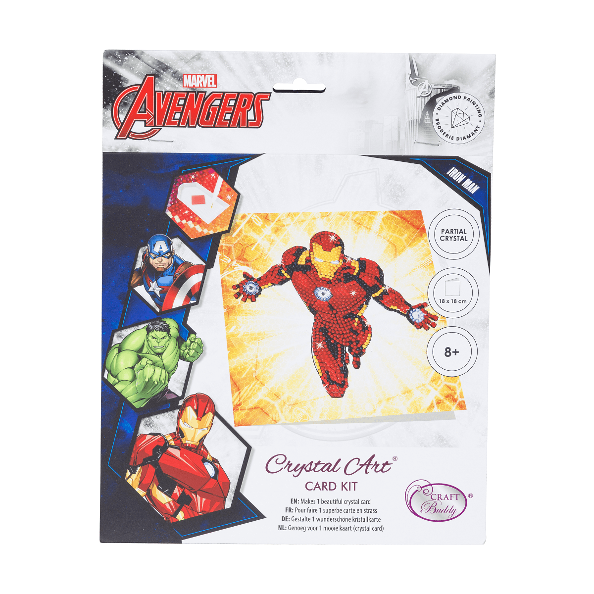 Hulk 18x18cm Crystal Art Card – Craft Buddy