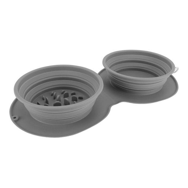 Platos Para Gatos Con Agua Y Comida, Cuenco Para Perros De Viaje, Ahorro De Espacio Plegable De Silicona Para Viajar, Caminar Y Caminar