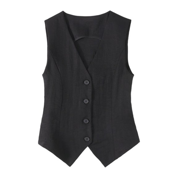 Fgnfyis Womens Tank Tops Summer Sleeveless Vest Slim Fit Elegant Design Casual Formal Occasions Tops for Women Black L