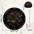 thumbnail image 2 of Custom PVC Plastic Pendulum Board with Natural Rose Quartz Stone Pendants and 304 Stainless Steel Cable Chain Dowsing Divination Board for Witchcraft Wiccan Altar Supplies Flat Round Flower Pattern, 2 of 7