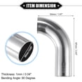 thumbnail image 6 of Unique Bargains 2pcs Bend Elbow Pipe Tube 0.98" OD 3.43" 1.97" Leg Length 90 Degree Exhaust Pipe Air Intake Tube for Car, 6 of 6