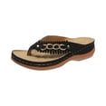 thumbnail image 2 of Willtoo Orthopedic Sandals for Women Arch Support Flip Flops Comfortable Summer Open Toe Boho Wedge Sandals Casual Slip On Walking Shoes Dressy Orthotic Wide Width Beach Vintage Flats Slippers, 2 of 4
