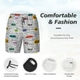 thumbnail image 5 of Lsque Mens Swim Trunks Hello Pattern - Bathing Suit Compression Liner - Beach Swim Shorts Swimwear - (S-3XL) - Stretch Quick Dry -3X-Large, 5 of 9