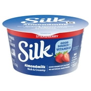 Silk Dairy Free, Strawberry Plant Based, Almond Milk Yogurt Alternative Container, 5.3 oz