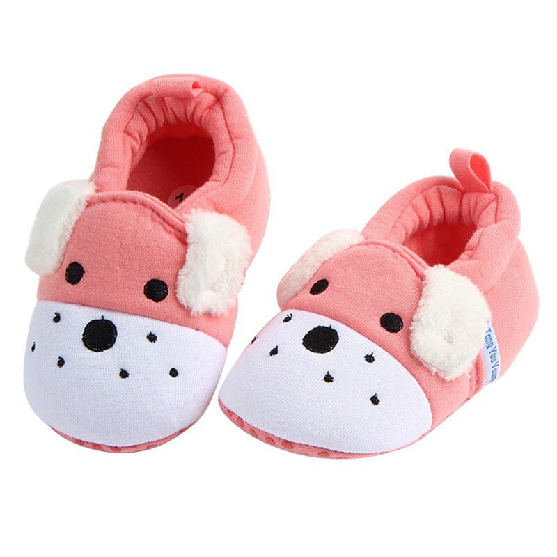 GorNorriss Baby Girl Shoes Newborn First Walkers Cartoon Animal Print Soft Sole Shoes