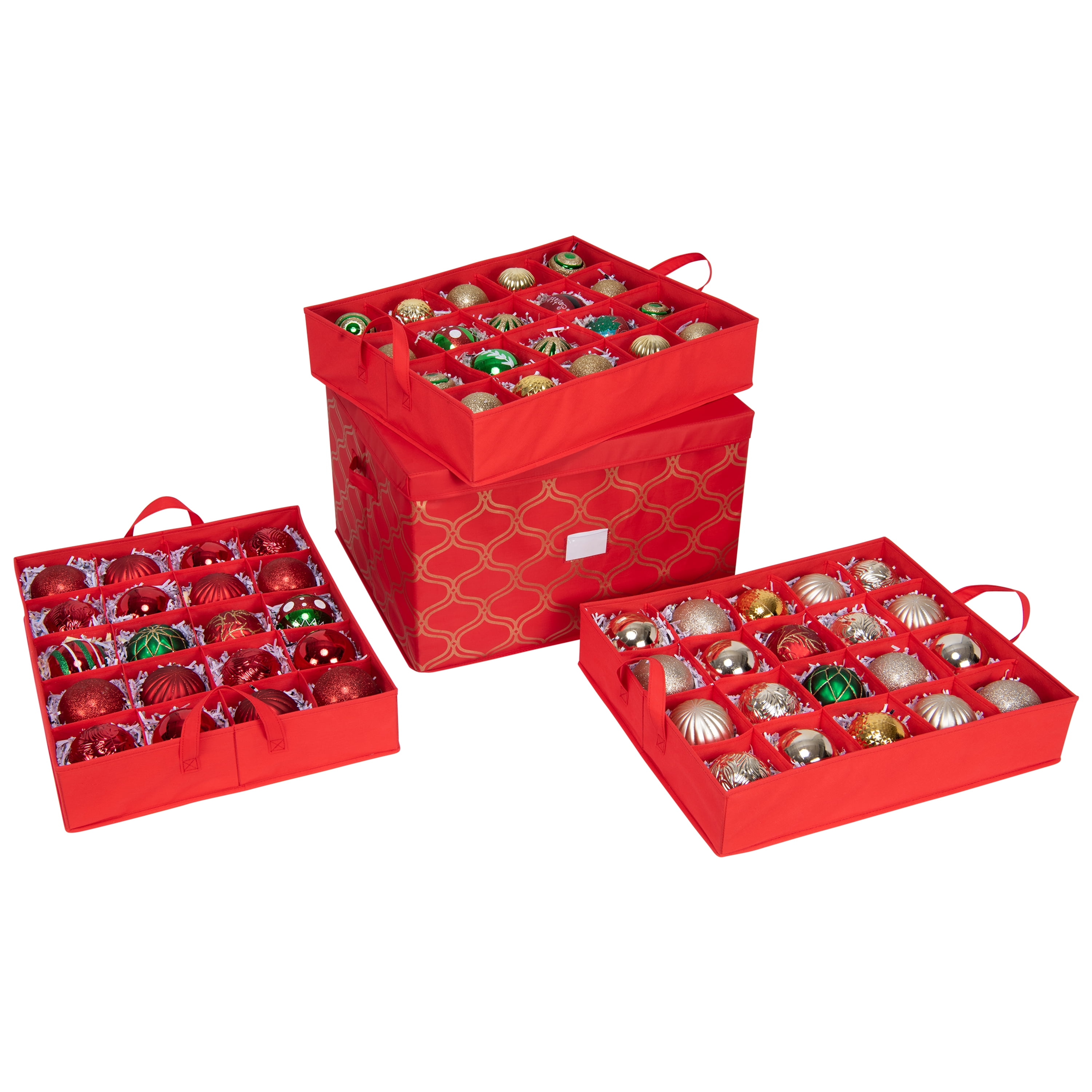 Simplify 60 Count Non Woven Ornament Storage Box - Walmart.com