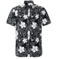 thumbnail image 3 of Camisas con gráficos de hojas y flores para hombre, ropa con estampado 3D, camisas hawaianas de playa, blusas Y2K de manga corta, ropa vintage, blusa con solapa, 3 of 5