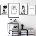 thumbnail image 4 of Carteles de lienzo de París para decoración de sala de estar, impresiones de Perfume, pinturas artísticas de pared, moda moderna, Sexy, Super Girl, negro, blanco, 4 of 4