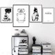 thumbnail image 4 of Carteles de lienzo de París para decoración de sala de estar, impresiones de Perfume, pinturas artísticas de pared, moda moderna, Sexy, Super Girl, negro, blanco, 4 of 4