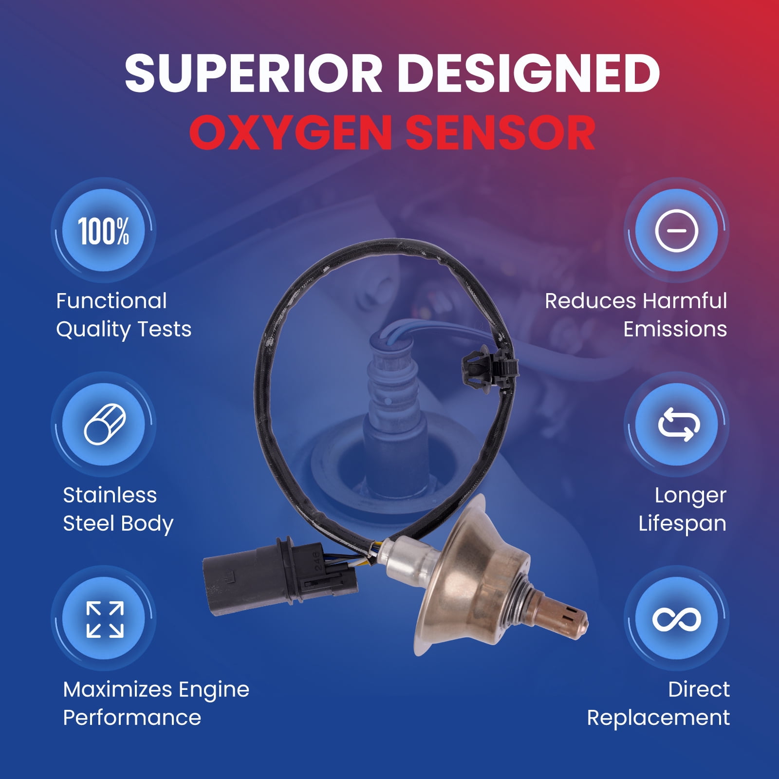 MOCA AUTOPARTS 234-5029 Upstream O2 Oxygen Sensor Fit for 2011-2016 Kia Optima Sportage 2.4L & 2012-2013 Kia Forte5 2.0L 2.4L & 2009-2015 Hyundai Sonata 2.4L