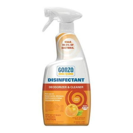 Gonzo Disinfectant - 24 Ounce Citrus - Disinfect Deodorize and Clean Your Home 