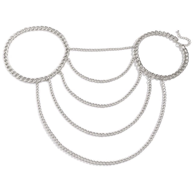 Bangcool Shoulder Necklace Chain Multilayer: Tassel Body Chain Bikini Beach Accessory