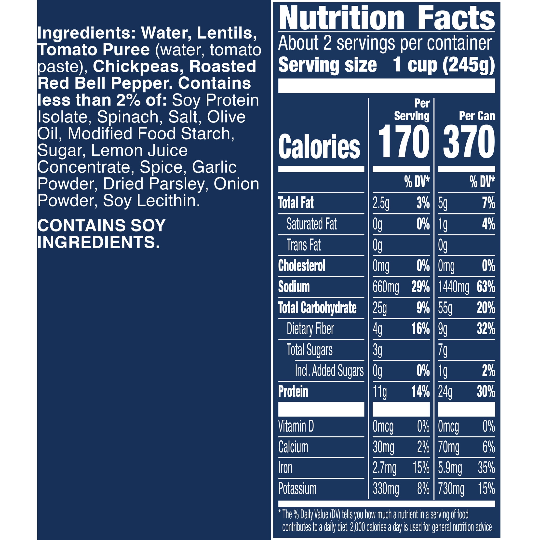 (12 pack) Progresso Protein Mediterranean-Style Lentil Soup (19 oz Can)