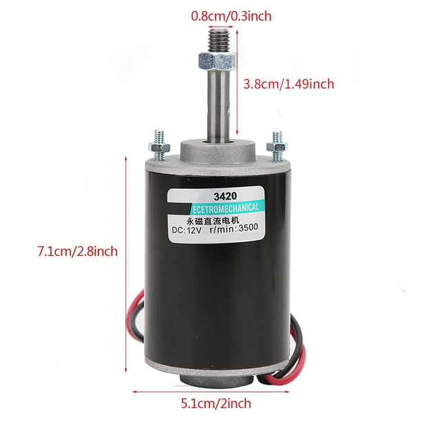 Motor de CC de 12V, 24V, Eléctrico, 12, 24V, 30W, Alta Velocidad, CW, CCW, Motor de CC de Imán Permanente Para Generador Diy