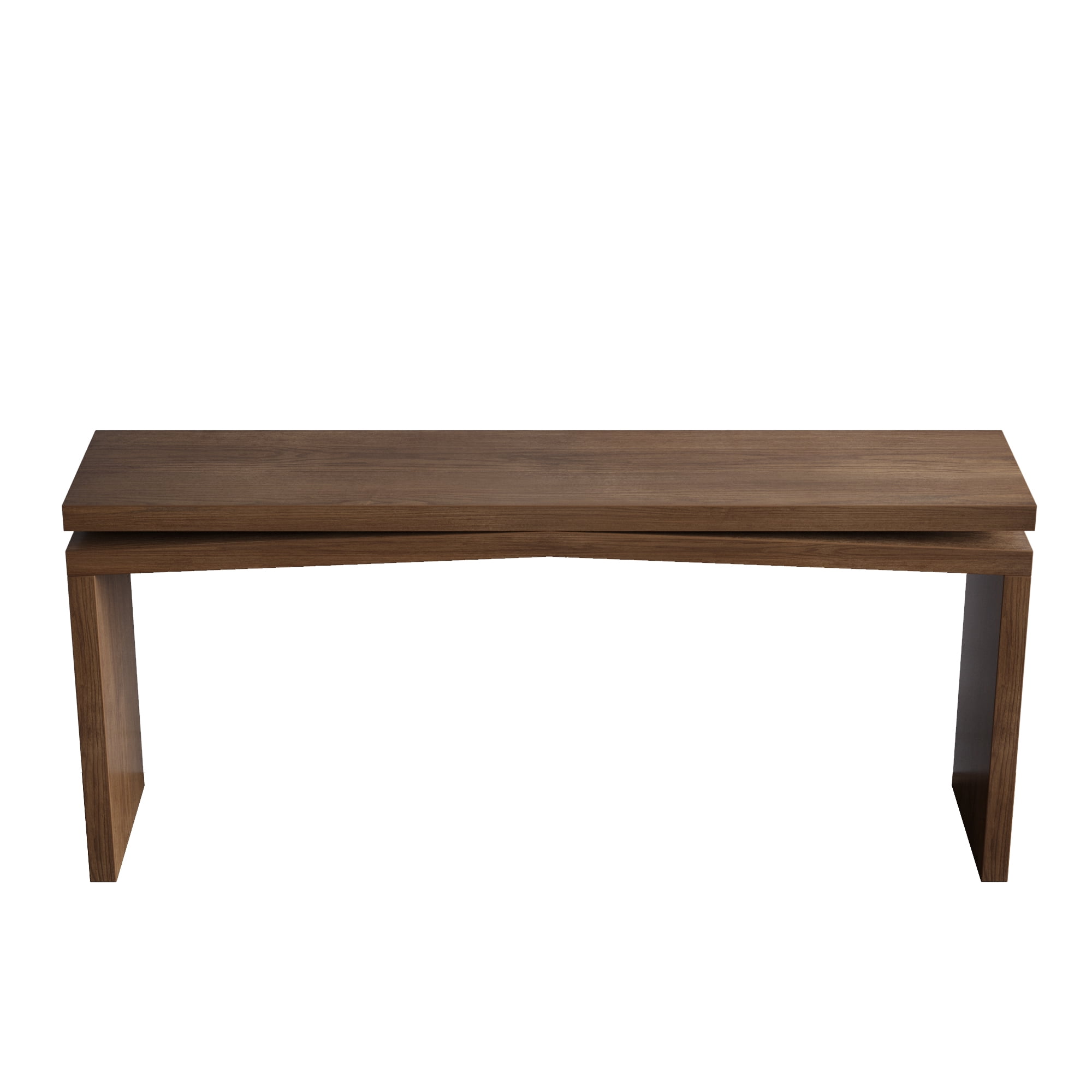 Garitin Console Table and Rustic Entryway Sofa Table 64.96 Inch, Farmhouse Hallway Accent Table with Sled Base for Living Room, Deep Rustic Brown