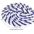 thumbnail image 2 of Unique Bargains 1/2Inch x 20Feet Natural Twisted Cotton Rope 3 Strand Tug of War Rope with Sealing Tape Blue White, 2 of 6