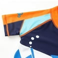 thumbnail image 3 of Baywell Baby Toddler Boys Three Pieces Swimsuit Set Swimwear Shark Bathing Suit Rash Guards with Hat UPF 50+ Orange 1-6Y, 3 of 9