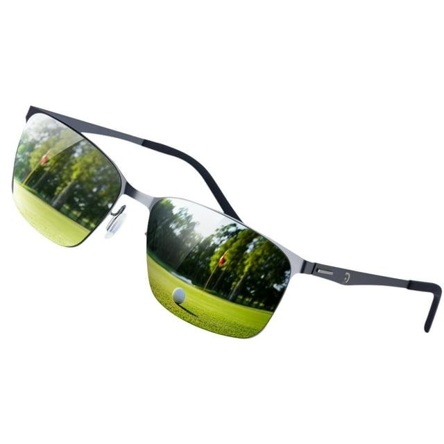 Anteojos de sol Xoxocos para golf con lentes polarizadas marrones HD para hombres