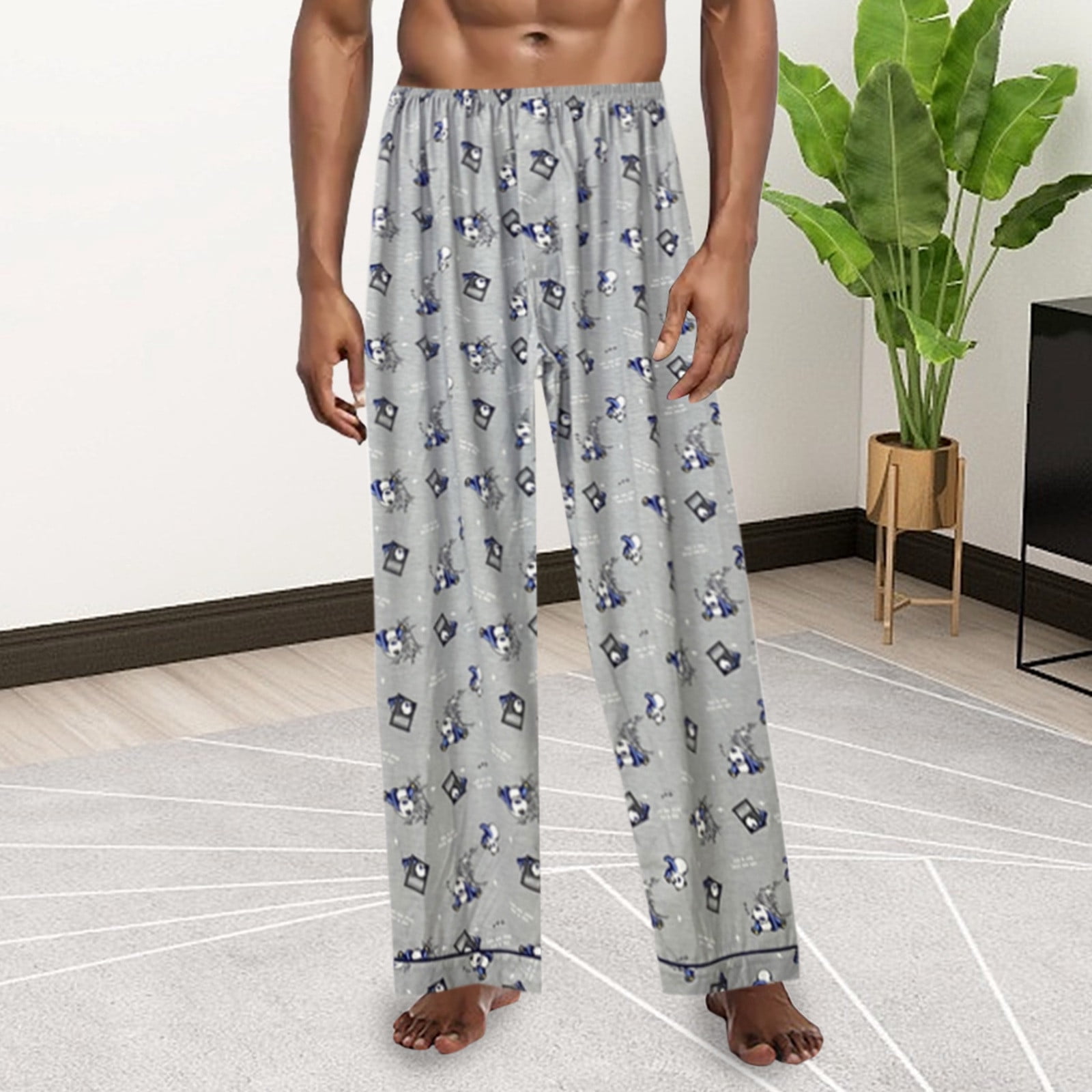 JHLZHS Yoga Dress Pants Men s Pajama Pants Plaid Pants Lightweight Mid Waist Sleep Pant with Big Pockets Men s Pants Jeans Compression Pants Men