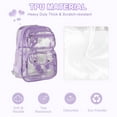 thumbnail image 4 of DAKIMOE Fashion Clear Backpack Heavy Duty PVC Transparent Bag See Through BookBag for Student School Work Festival Sport Travel, 4 of 10