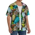thumbnail image 2 of Sikiie Easter Egg1 Men's Wrinkle Free Untucked Cuban Shirt Business Casual Button Down Shirts Short Sleeve ShirtMedium, 2 of 5