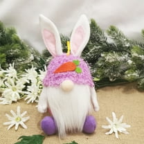 Vfedsrsge Easter Bunny Cute Faceless Doll Decoration Ornaments, Purple Easter Gnomes Gifts for Kids, Walmart Holidays Clearance