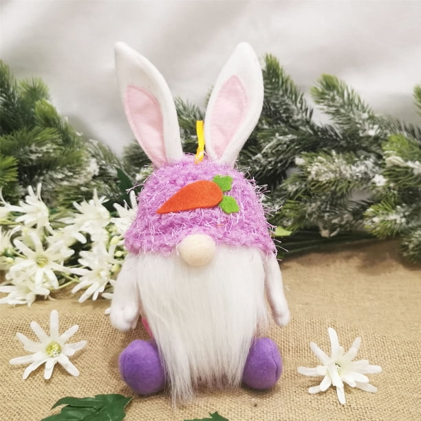 Xihbxyly Los Artículos Más Vendidos Adornos Decorativos de Muñeco Sin Rostro con Forma de Conejito de Pascua