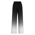 thumbnail image 3 of USNSM Summer Casual Pants for Womens High Waist Comfort Stretch Pants Cotton Linen Gradient Trousers with Pockets Black L, 3 of 4
