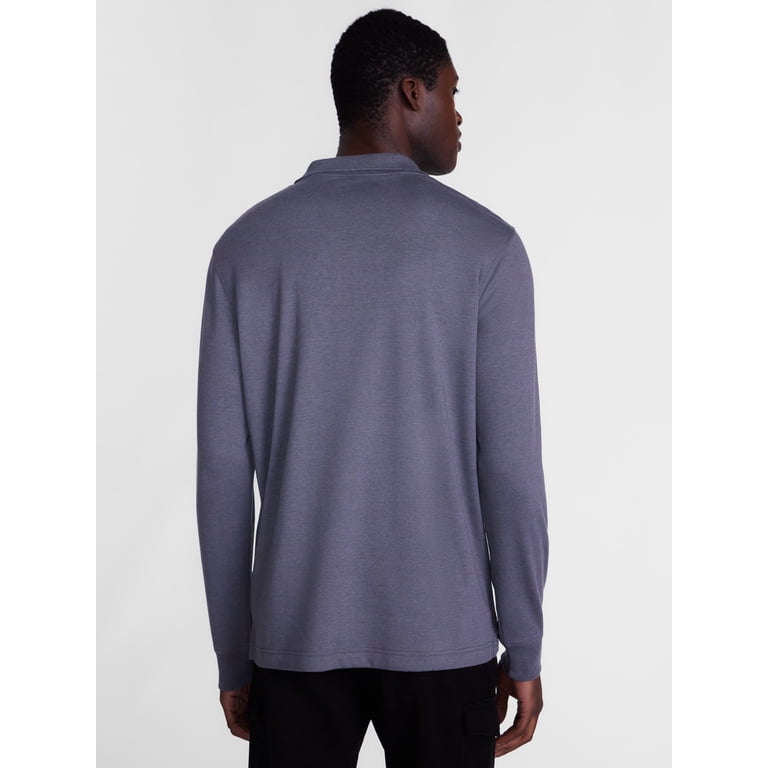 George Men's Long Sleeve Interlock Polo Shirt photo 3