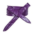 thumbnail image 2 of GHSOHS Elastic Belts for Women Fashion Obi Belt Solid Leather Stretch Belt Wrap Around Wide Waistband Knotted Waist Sealing Belts for Dress Purple, 2 of 5