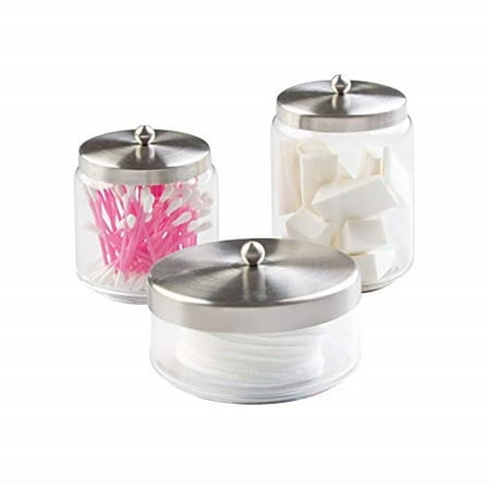 Mdesign Bathroom Vanity Glass Apothecary Jars For Cotton Bathroom Vanity Glass Apothecary Jars