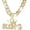golden KING, variant on Mens Hip-hop Cuban Chain, Rhinestone Bling Pendant Necklace Diamond Chain Jewelry For Men,Men's Fashion Jewelry
